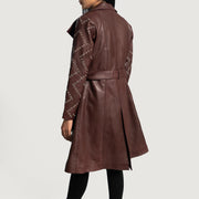 Missoni Maroon Leather Trench Coat - image 6