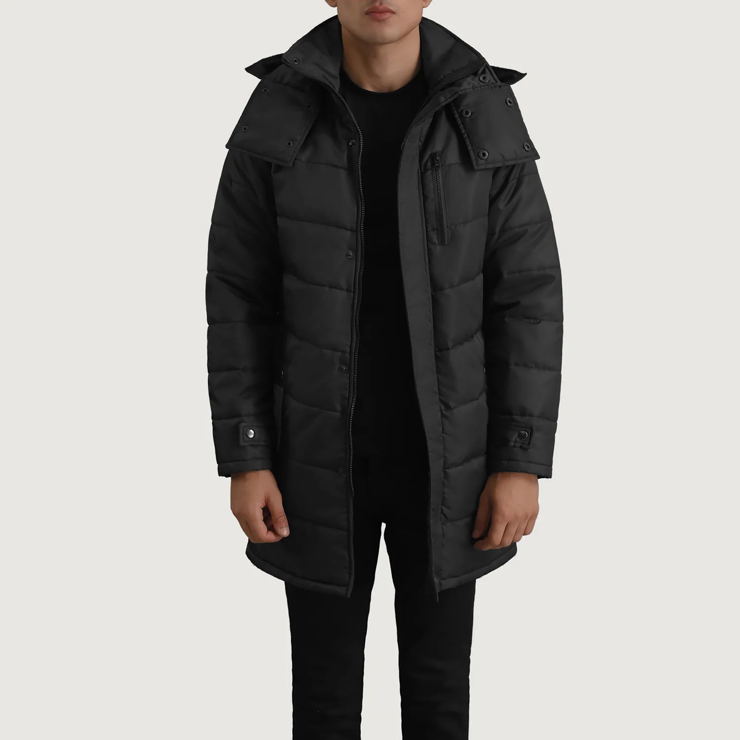 Moore Black Hooded Parka - image 1