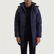 Moore Blue Hooded Parka - image 1