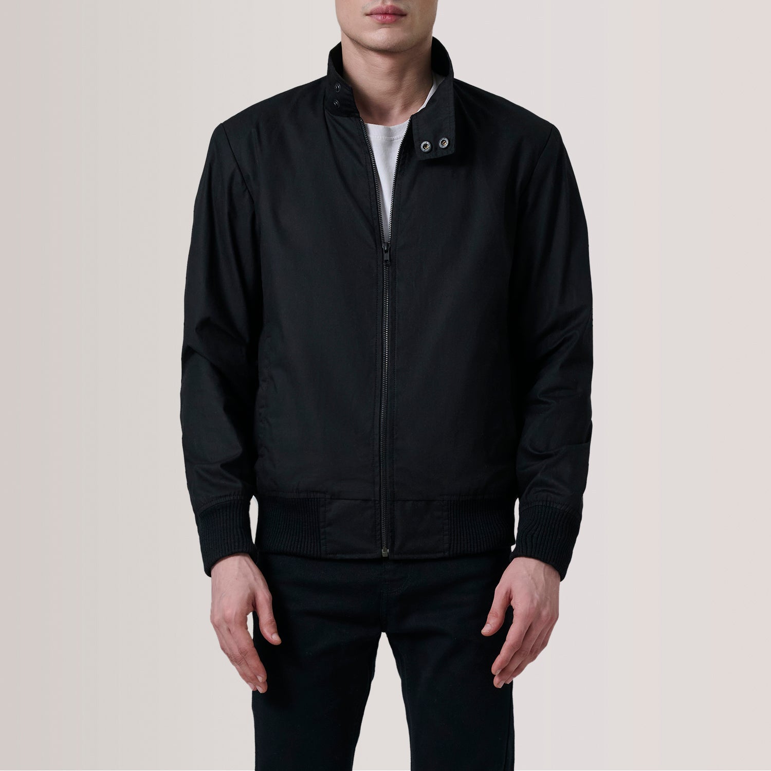 Morrison Black Canvas Bomber Jacket - image 5