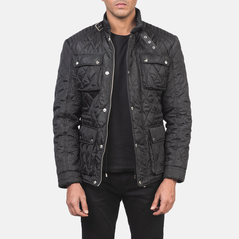 Nelson Quilted Black Windbreaker Jacket - image 1