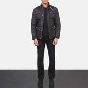Nelson Quilted Black Windbreaker Jacket - image 3