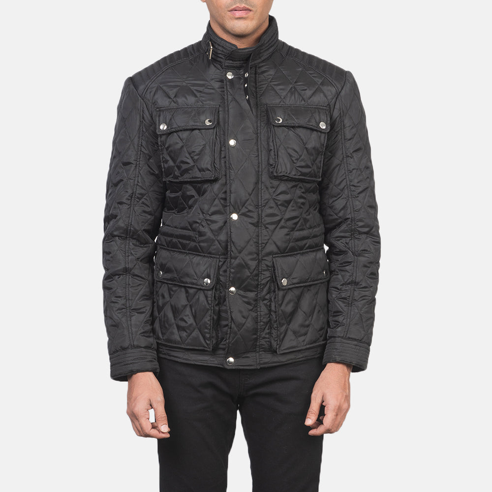 Nelson Quilted Black Windbreaker Jacket - image 4