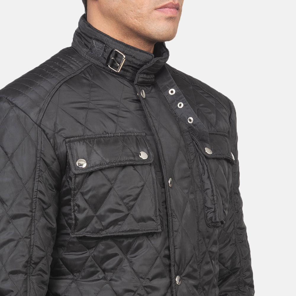 Nelson Quilted Black Windbreaker Jacket - image 6