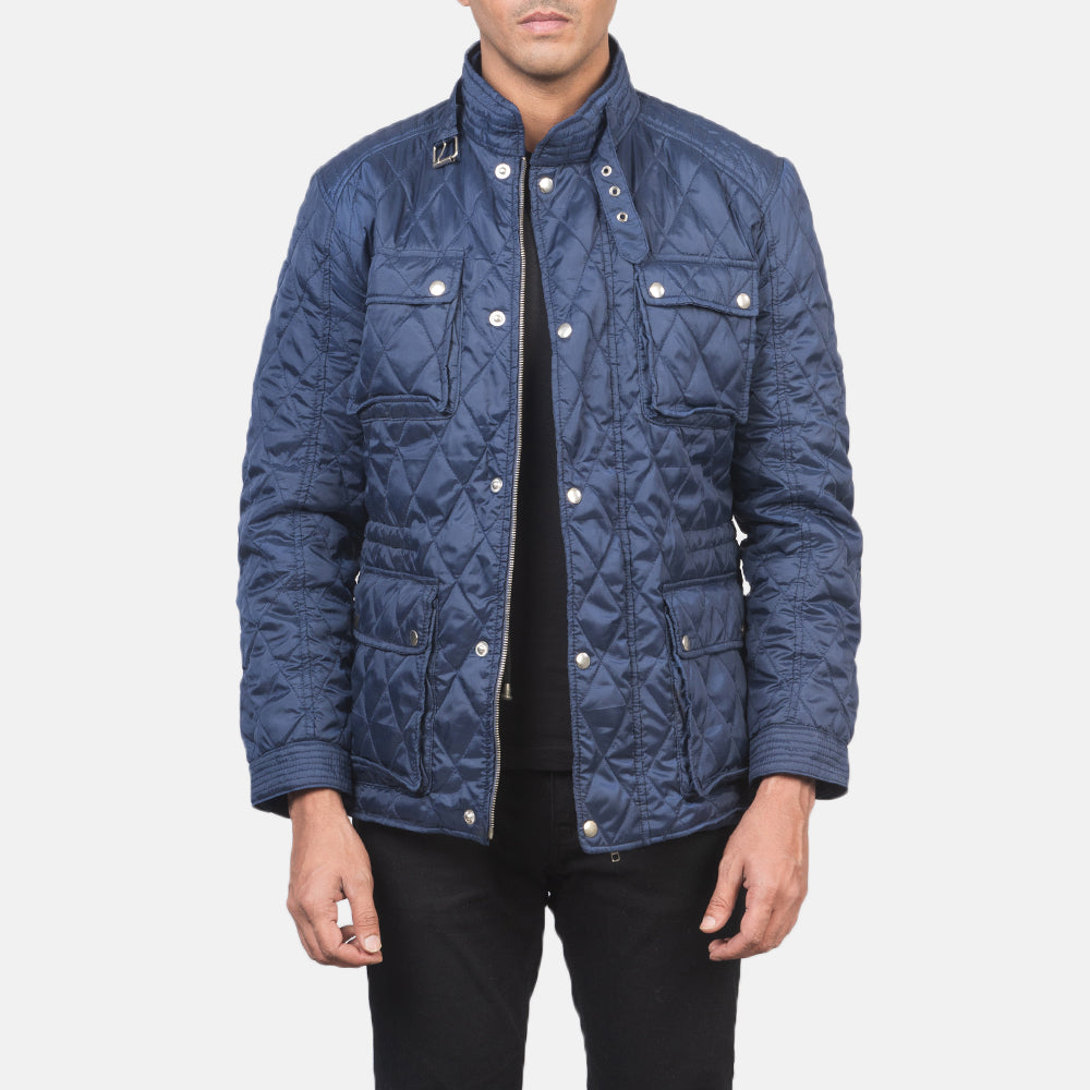 Nelson Quilted Blue Windbreaker Jacket - image 1