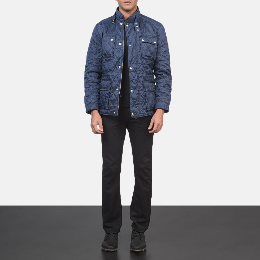 Nelson Quilted Blue Windbreaker Jacket - image 4