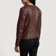Authentic Sheepskin Leather with Aniline Finish Grain Texture & Heavy-Duty Seam Stitching Detail