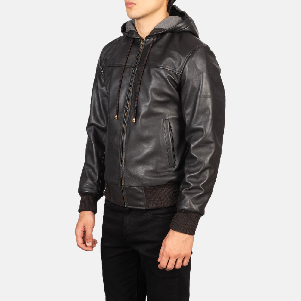 Nintenzo Leather Bomber Jacket – alternate product view 2