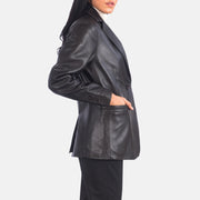 Norma Brown Leather Blazer - image 3