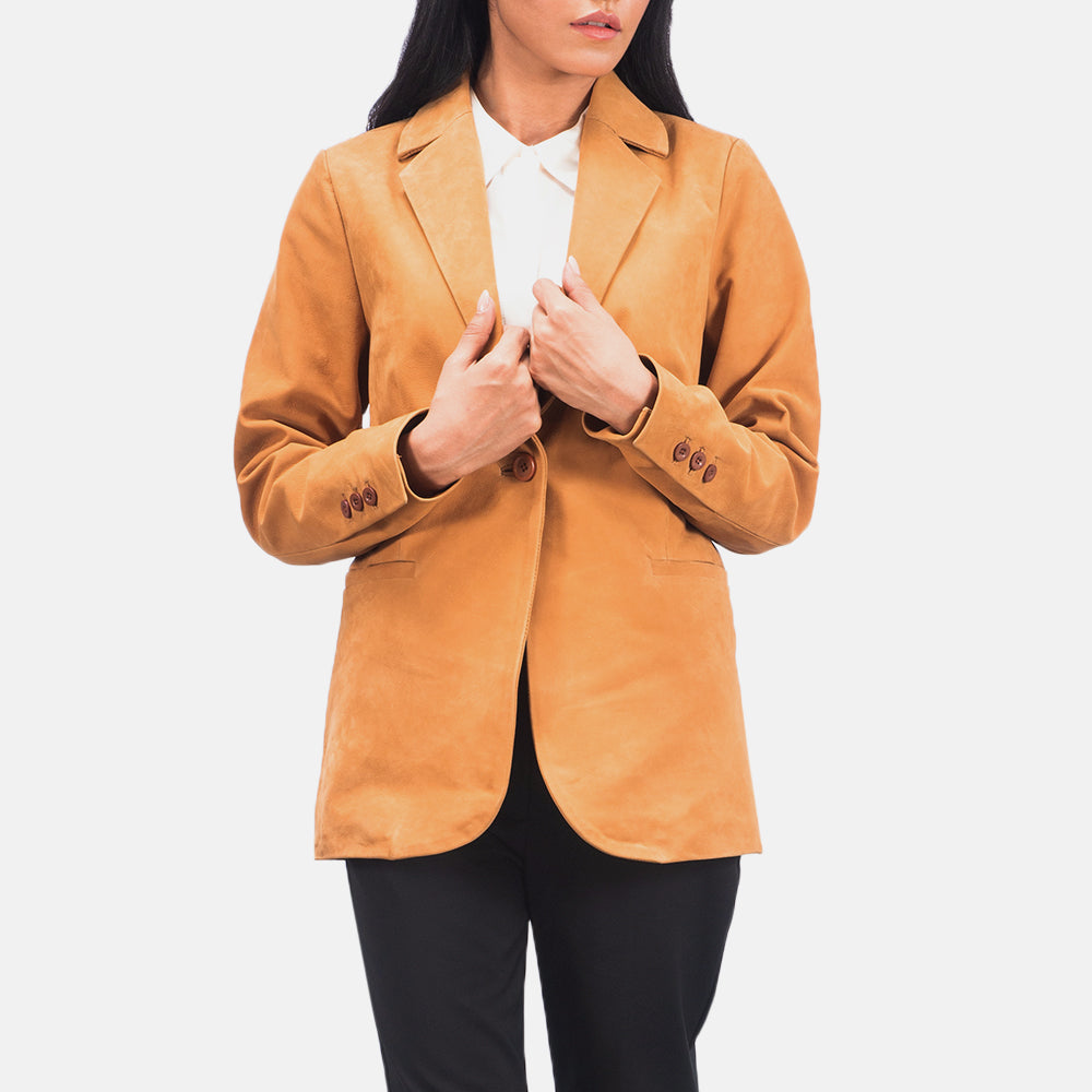 Norma Brown Nubuck Blazer - image 1