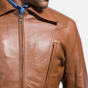 Authentic Sheepskin Leather with Semi-aniline Finish Grain Texture & Heavy-Duty Seam Stitching Detail