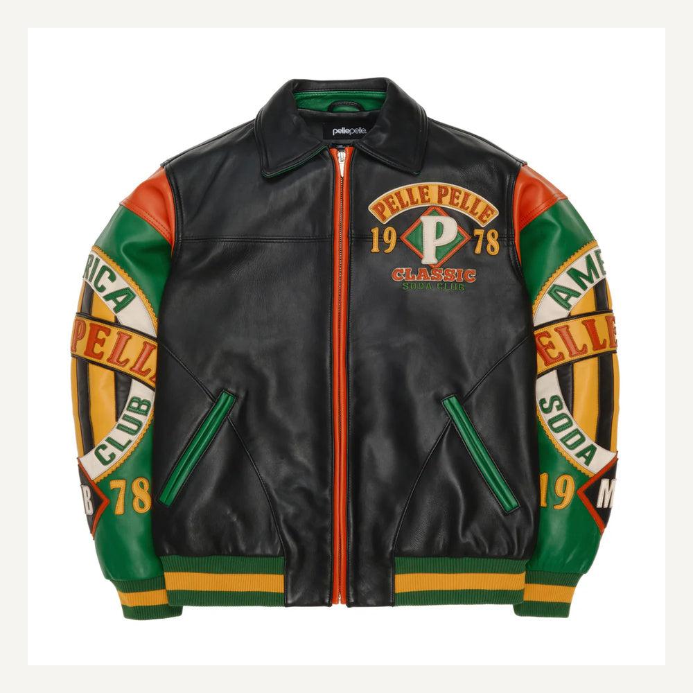 
Classic Soda Club Leather Jacket