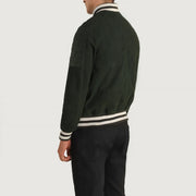 Authentic Goatskin Suede with Suede Finish Grain Texture & Heavy-Duty Seam Stitching Detail