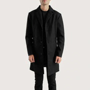 Petrillo Black Wool Single Breasted Coat - image 1