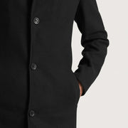 Petrillo Black Wool Single Breasted Coat - image 6