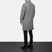 Petrillo Grey Wool Single Breasted Coat - image 5