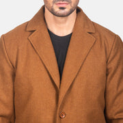Petrillo Khaki Wool Single Breasted Coat - image 6