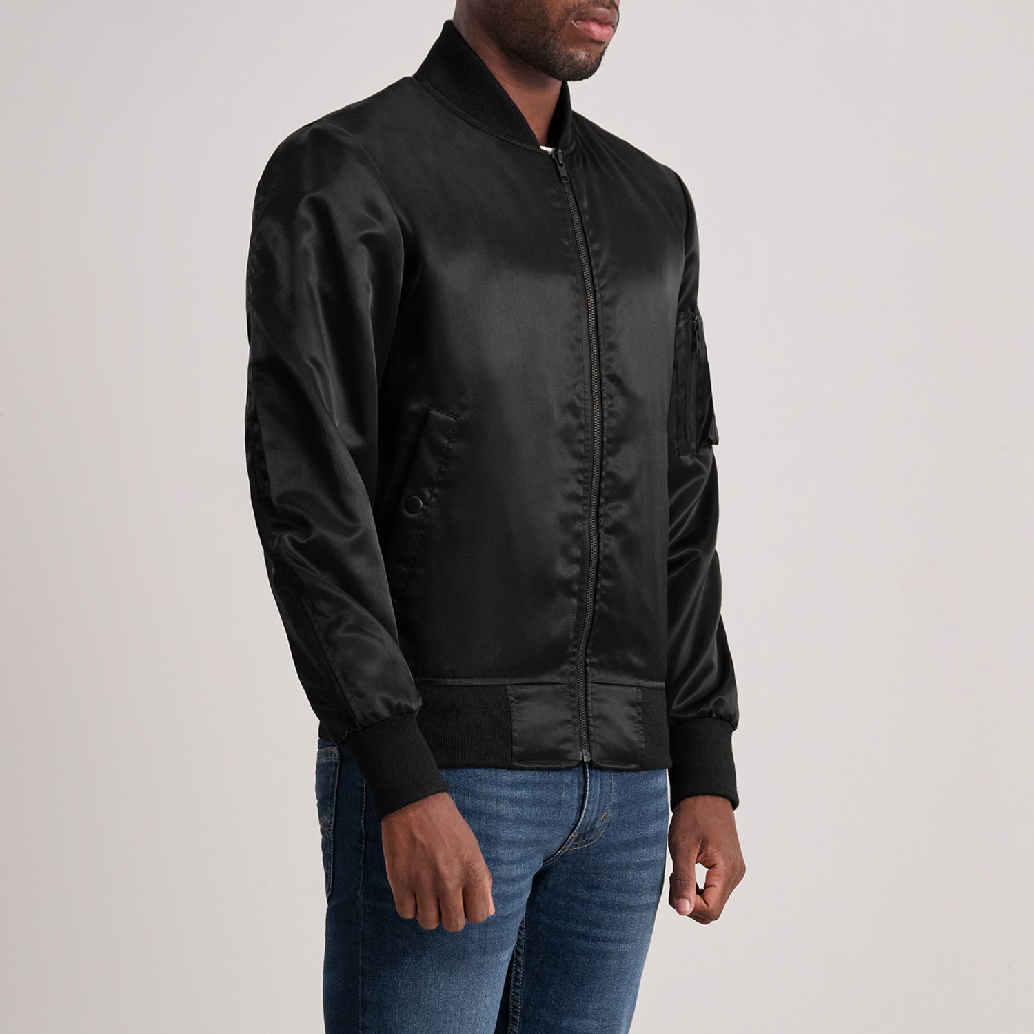 Quinton MA-1 Black Bomber Jacket - image 2