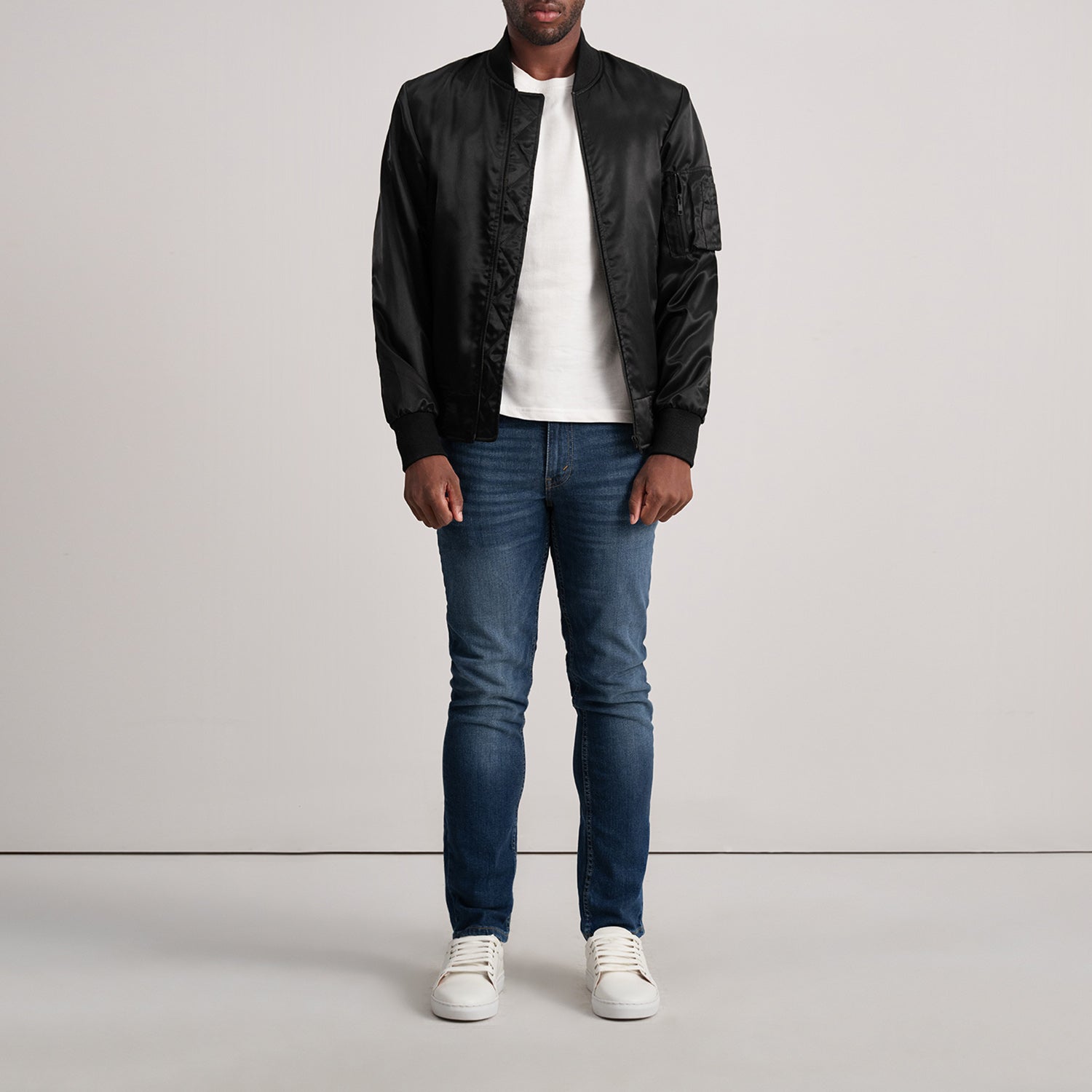 Quinton MA-1 Black Bomber Jacket - image 4