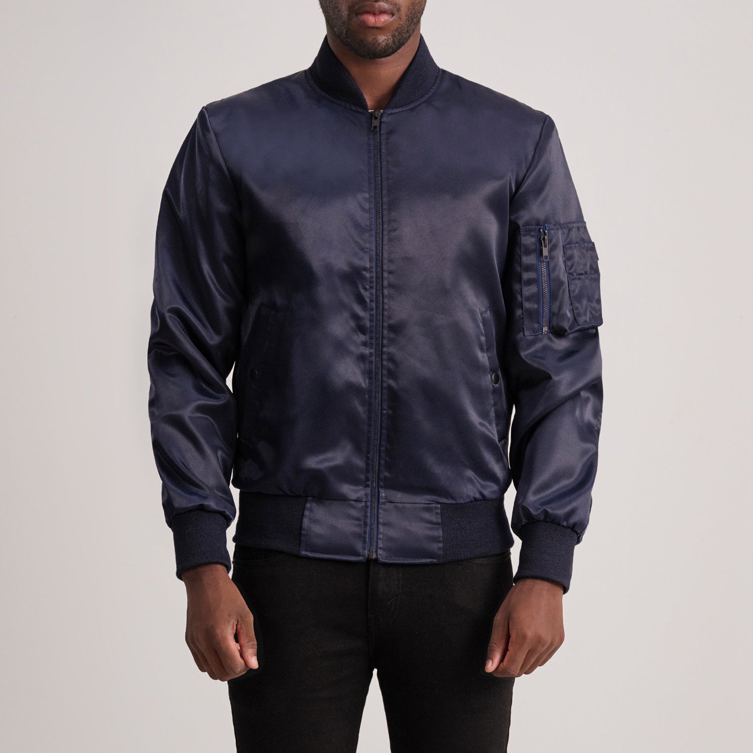 Quinton MA-1 Blue Bomber Jacket - image 1