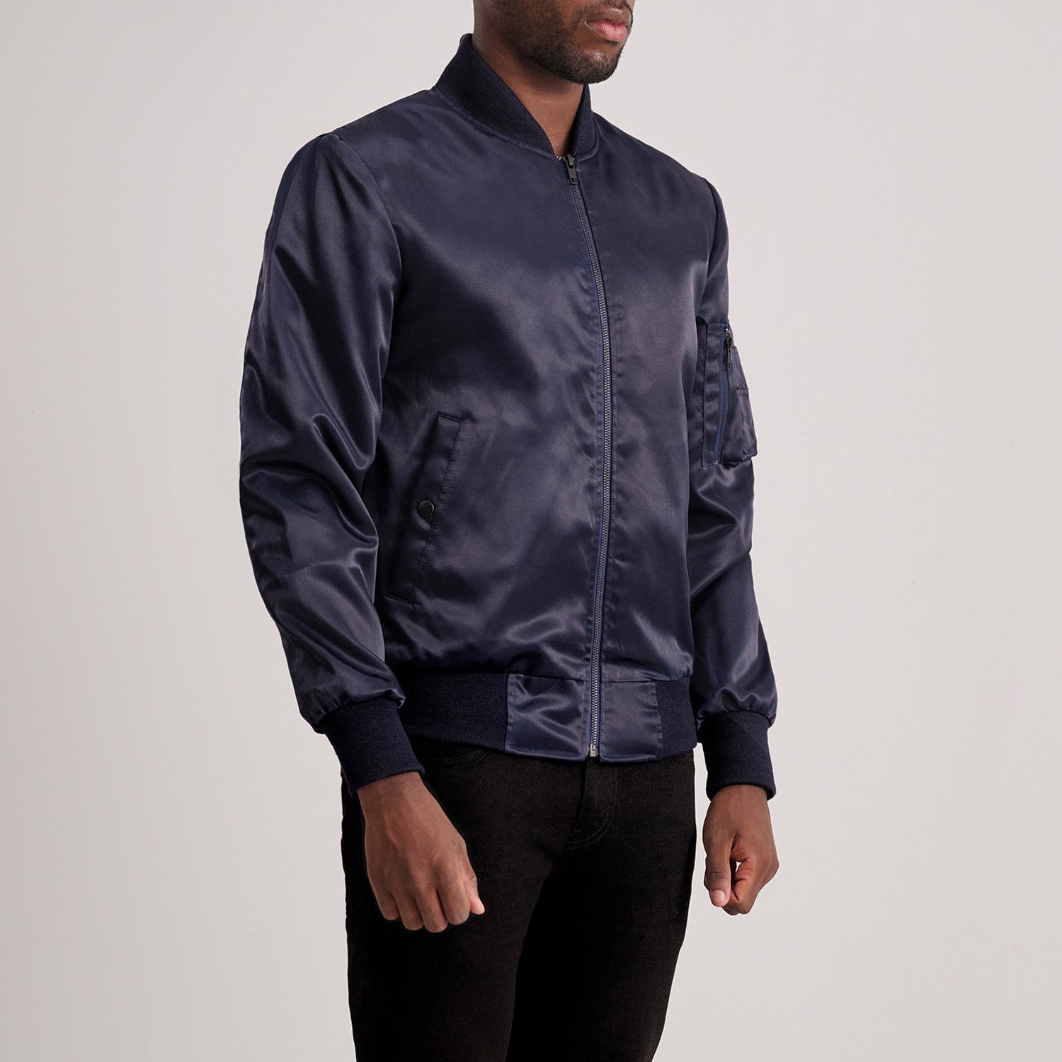 Quinton MA-1 Blue Bomber Jacket - image 2