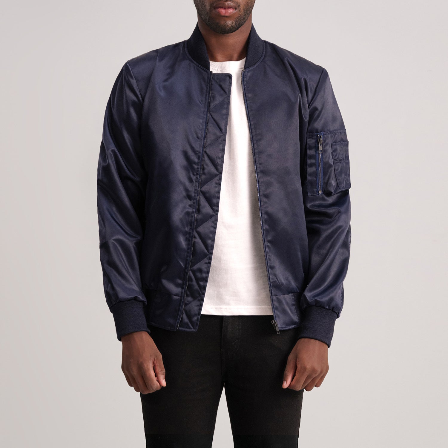 Quinton MA-1 Blue Bomber Jacket - image 3