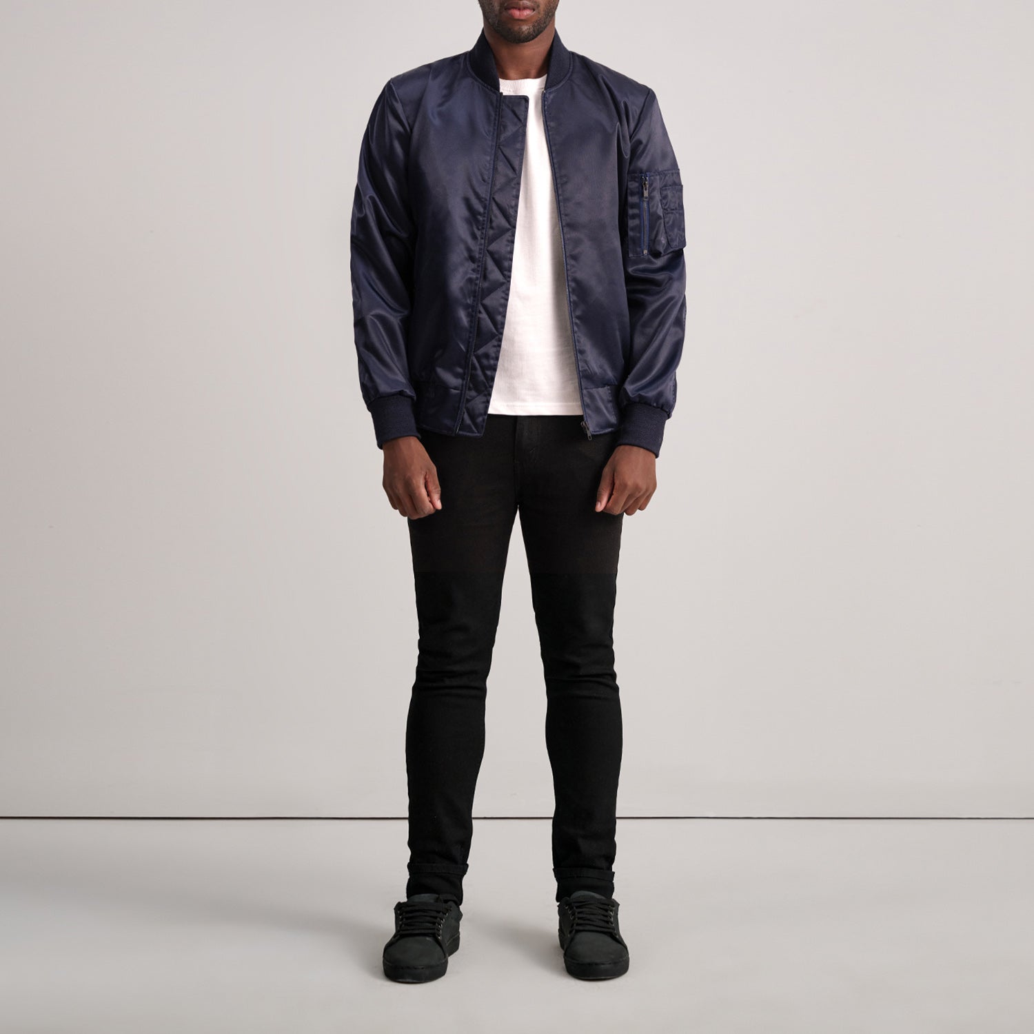 Quinton MA-1 Blue Bomber Jacket - image 4