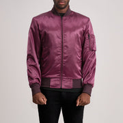 Quinton MA-1 Maroon Bomber Jacket - image 1