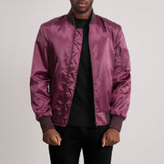 Quinton MA-1 Maroon Bomber Jacket - image 3