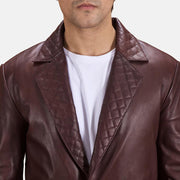 Radaron Quilted Maroon Leather Blazer - image 5