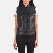 Rayne Moto Black Leather Vest - image 1