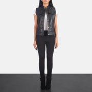 Rayne Moto Black Leather Vest - image 3