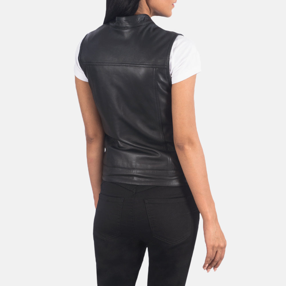 Rayne Moto Black Leather Vest - image 5