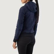 Rebella Hooded Leather Bomber Jacket – alternate product view 5