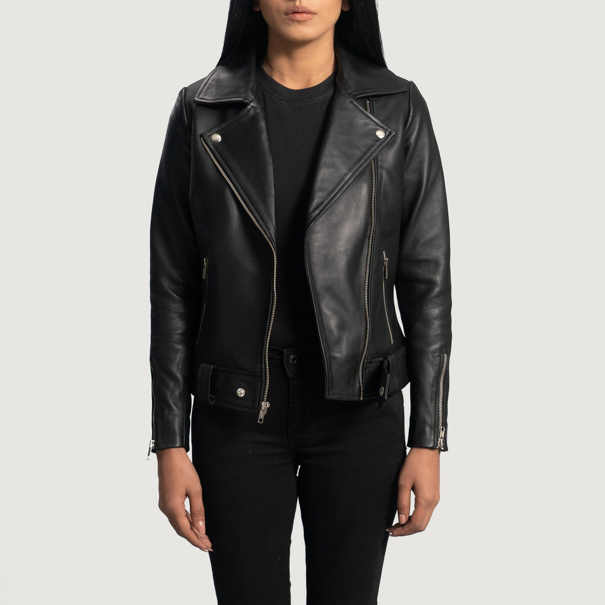 Rumy Maroon Biker Jacket – alternate product view 1