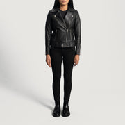 Rumy Maroon Biker Jacket – alternate product view 3