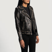 Rumy Maroon Biker Jacket – alternate product view 2