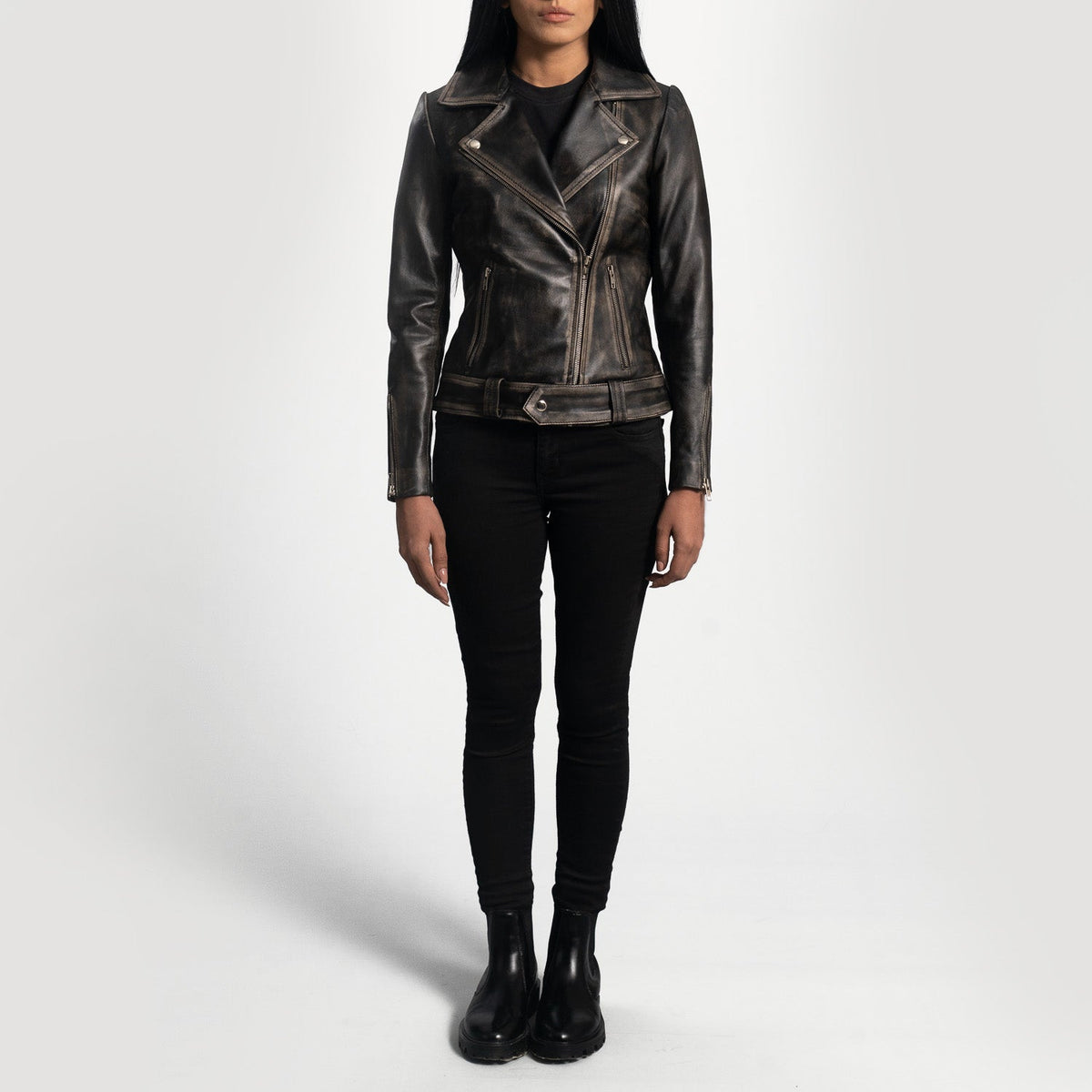Rumy Maroon Biker Jacket – alternate product view 3