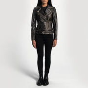 Rumy Maroon Biker Jacket – alternate product view 3