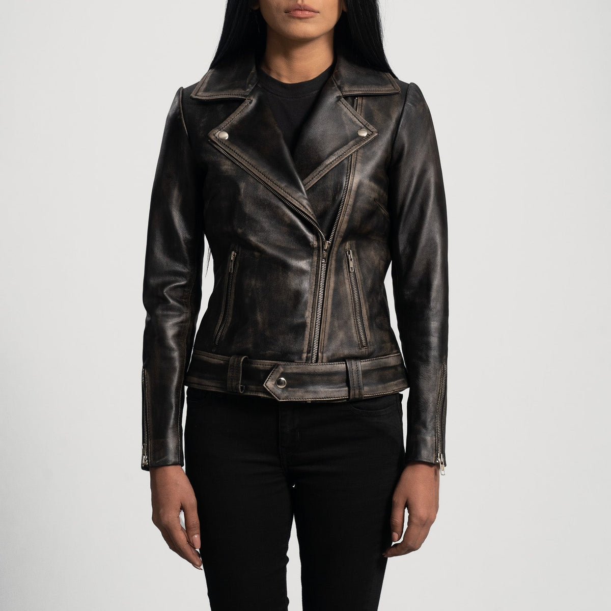 Rumy Maroon Biker Jacket – alternate product view 4