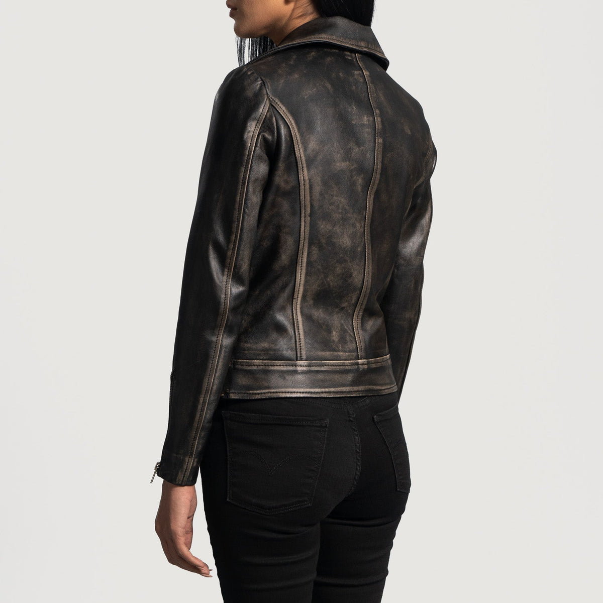 Rumy Maroon Biker Jacket – alternate product view 5