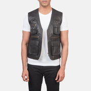 Safari Brown Leather Vest - image 1