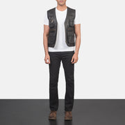 Safari Brown Leather Vest - image 3