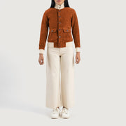 Sasha A1 Leather Bomber Jacket – alternate product view 3
