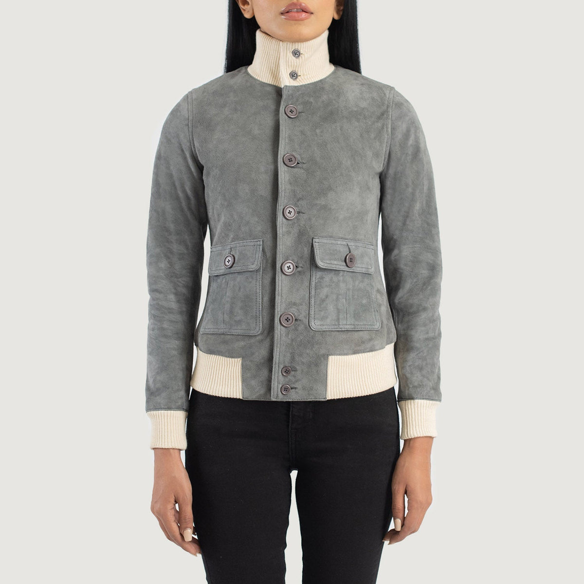 Sasha A1 Leather Bomber Jacket – alternate product view 4