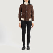 Sasha A1 Leather Bomber Jacket – alternate product view 3