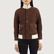 Sasha A1 Leather Bomber Jacket – alternate product view 4