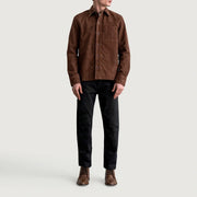 Scout Mocha Suede Leather Shirt - image 4