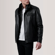 Sean Black Leather Classic Jacket - image 1