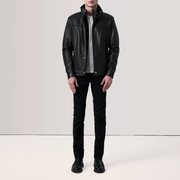 Sean Black Leather Classic Jacket - image 2